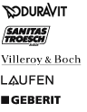 Partnerlogos - Duravit - Sanitas Troesch - Villeroy-Boch - Laufen - Geberit